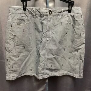 Anchor pinstripe skort
